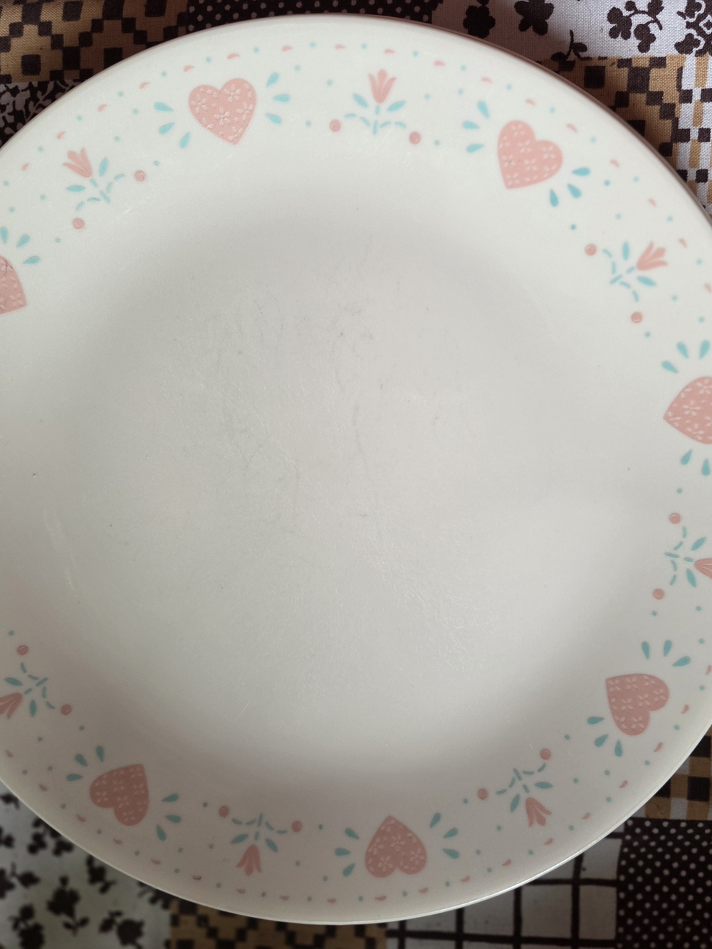Corning, Corelle FOREVER YOURS (set Of 4) Pink Heart Design 10.25" DINNER Plates